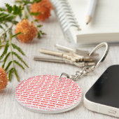 Dee Dee Warwick Red Round AcrylSleutelhanger Sleutelhanger (Voorkant Rechts)