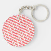 Dee Dee Warwick Red Round AcrylSleutelhanger Sleutelhanger (Achterkant)