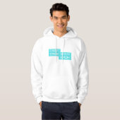 Dee Dee Warwick Turquoise Mannen Hoodie (Voorkant volledig)