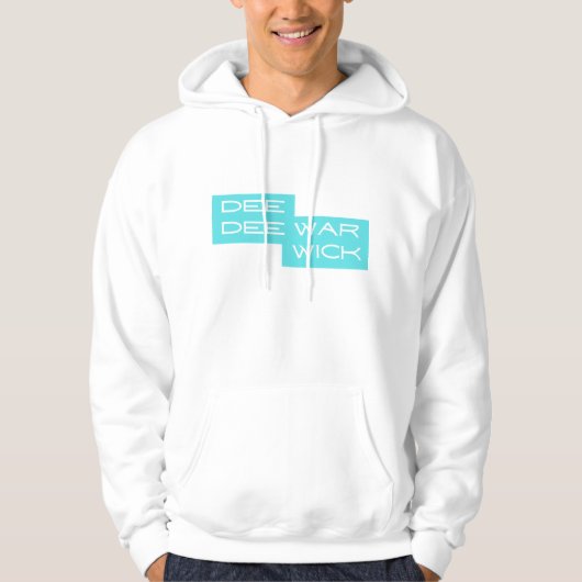Dee Dee Warwick Turquoise Mannen Hoodie (Voorkant)