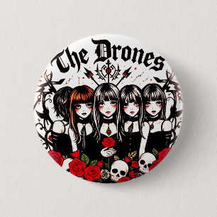 DEE DRONES Donker Ronde Button 5,7 Cm