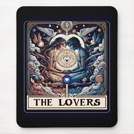 DEE GELIEFDE Tarot Hemelse Man & Vrouw Soulmates Muismat (Voorkant)