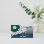 Dee Jay Button Style Platenspeler Visitekaartje (Staand voorkant)
