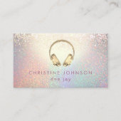 Dee Jay Faux Kleurrijke glitter Effect Visitekaartje (Voorkant)