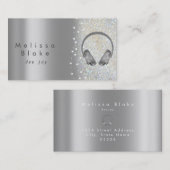 Dee Jay Silver Shade Glitter Visitekaartje (Voorkant / Achterkant)
