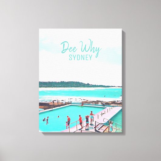 Dee Waarom het strand van Sydney in de noordelijke Canvas Afdruk (Voorkant)