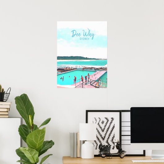 Dee Why Northern beaches sydney Poster (Thuiskantoor)