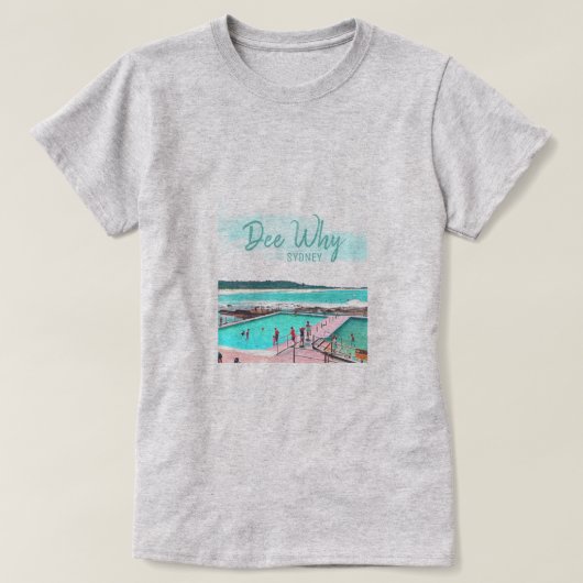Dee Why Sydney strand Australië reizen T-shirt (Design voorkant)