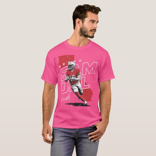 Deebo Samuel San Francisco Spelerskaart T-shirt (Voorkant volledig)