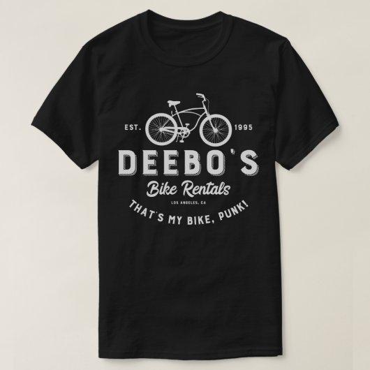 Deebos Fietsverhuur T-shirt (Design voorkant)