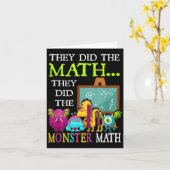 Deed De Wiskunde Deed De Monsterwiskunde Grappig H Kaart (Gele Bloem)