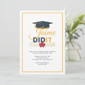 Deed het Uitnodiging van de Partij van de Graduati (Staand voorkant)