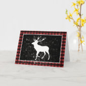 Deed met sneeuw op een Buffalo kerstmis Kaart (Gele Bloem)