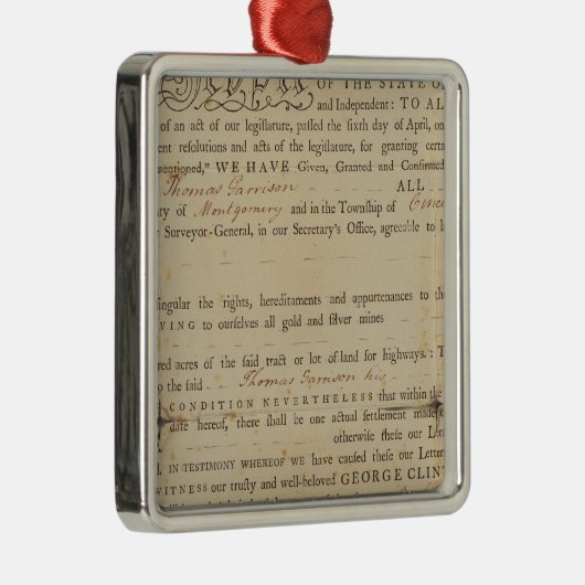 Deed, New York Metalen Ornament (Rechts)