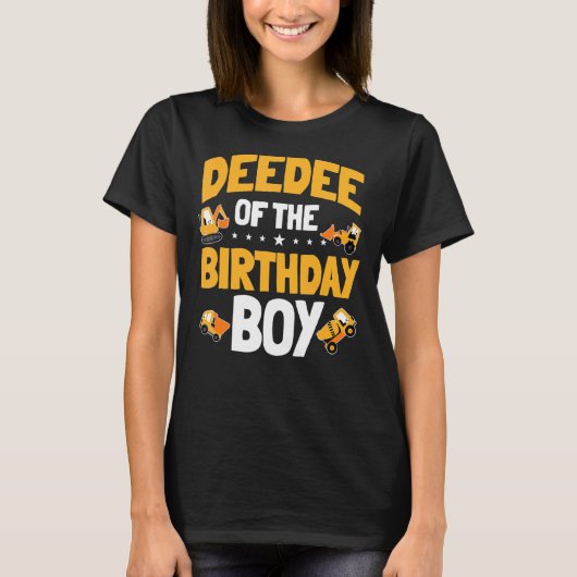 Deedee van de jarige jongen bouwvakker BDA T-shirt (Voorkant)