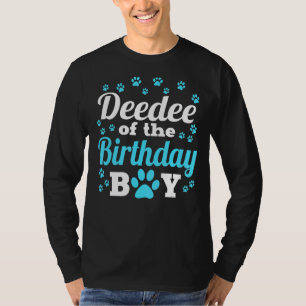 Deedee van de verjaardag Boy Dog Paw Day Party Cel T-shirt