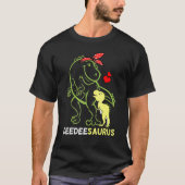 Deedeesaurus Deedee Tyrannosaurus Dinosaur Baby T-shirt (Voorkant)
