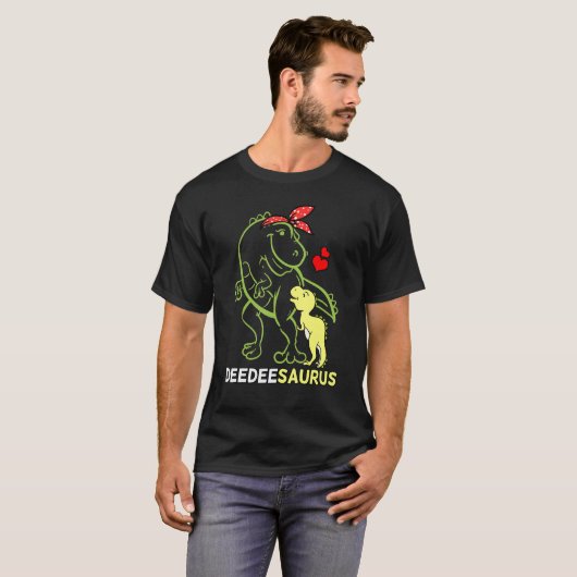 Deedeesaurus Deedee Tyrannosaurus Dinosaur Baby T-shirt (Voorkant volledig)