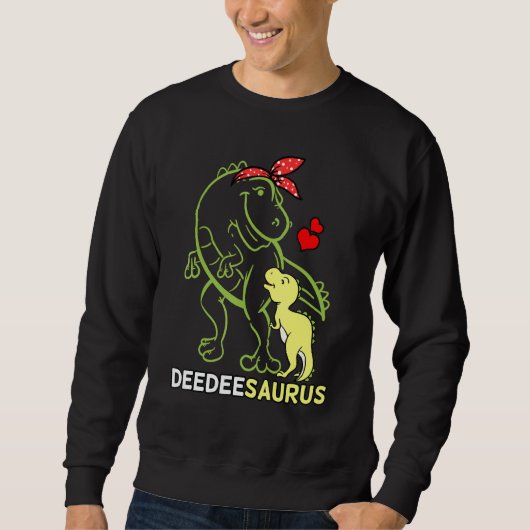 Deedeesaurus Deedee Tyrannosaurus Dinosaur Baby Trui (Voorkant)