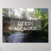 Deeds geen woord inspirerend proverb poster (Voorkant)