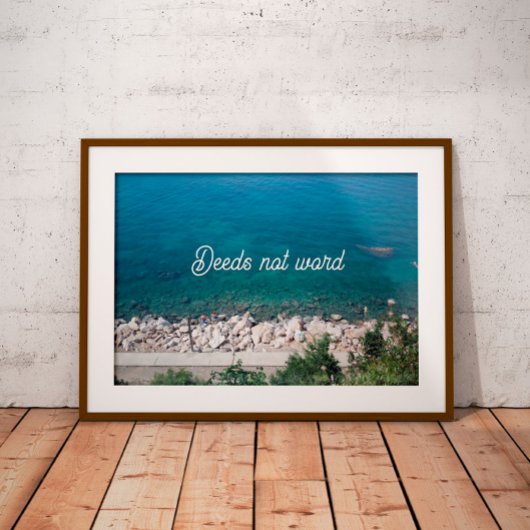 Deeds geen woord inspirerend proverb poster