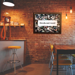 Deeds woord geen inspirerend spreekwoord poster