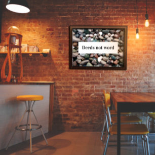 Deeds woord geen inspirerend spreekwoord poster