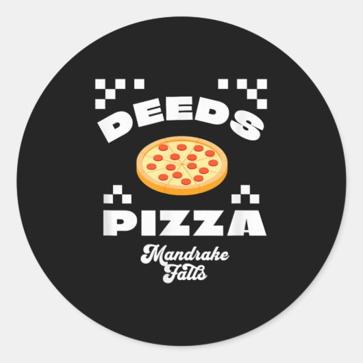 Deeds Zza - Man Herfsten Ronde Sticker (Voorkant)