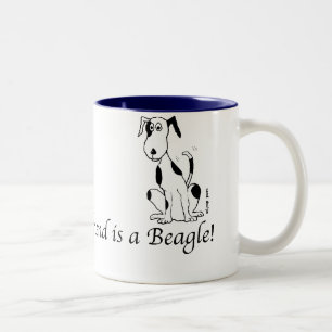 Deefa-hond - Mijn beste vriend is een Beagle Tweekleurige Koffiemok