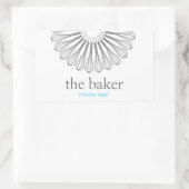 Deeg Chef Baking Whisk Modern Catering Rechthoekige Sticker (Tas)