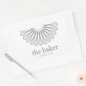 Deeg Chef Baking Whisk Modern Catering Rechthoekige Sticker (Envelop)