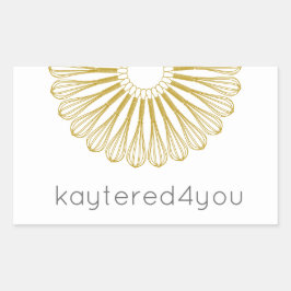 Deeg Chef Baking Whisk Modern Catering Rechthoekige Sticker