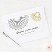 Deeg Chef Baking Whisk Modern Catering Rechthoekige Sticker (Envelop)