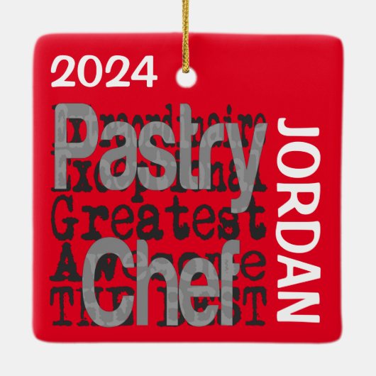 Deeg Chef Extraordinaire CUSTOM Keramisch Ornament (Achterkant)