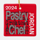 Deeg Chef Extraordinaire CUSTOM Keramisch Ornament (Voorkant)