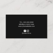 Deeg Chef Whisk Logo Moderne Confetti Visitekaartje (Achterkant)