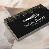 Deeg Chef Whisk Logo Moderne Confetti Visitekaartje