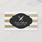 Deeg Chef Whisk & Rolling Pin Bakery Catering Visitekaartje (Voorkant)
