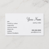 Deeg dessert Baking Business Marketing Visitekaartje (Achterkant)
