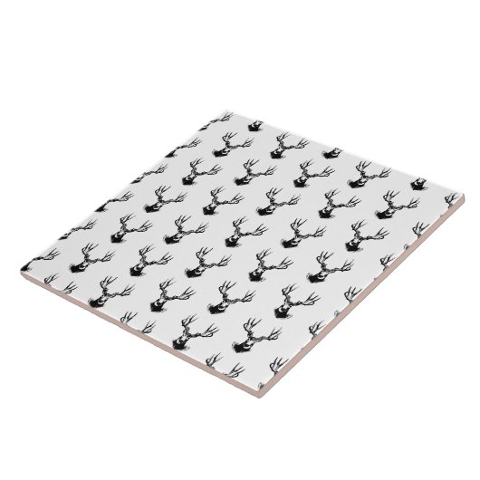 Deeg met het patroon Antlers CUSTOM-ACHTERGRONDKLE Tegeltje (Zijkant)