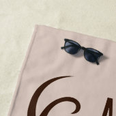 Deeg met Jouw naam- en Monogram-badhanddoek Strandlaken (In situ)