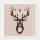 Deeg met uw monogram papieren servetten (Voorkant)