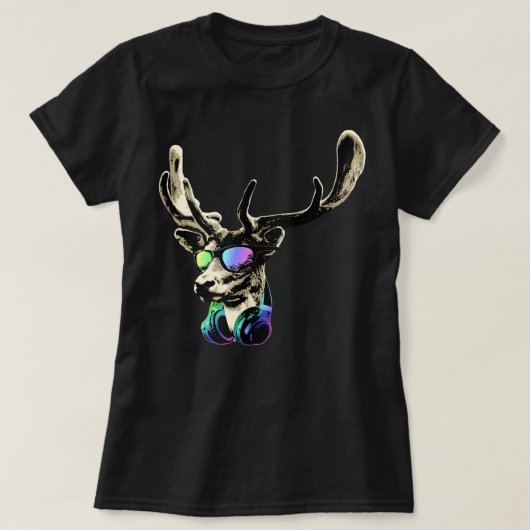 Deeg met zonnebrillen en hoofdtelefoons t-shirt (Design voorkant)