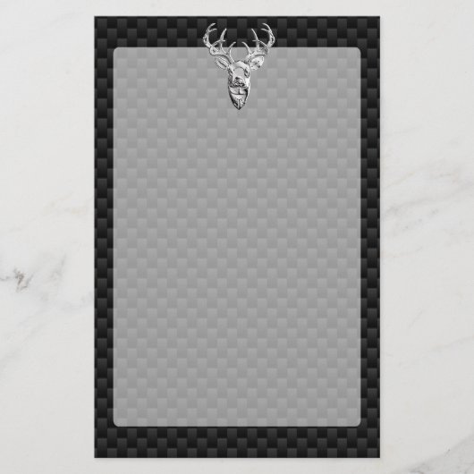 Deeg op afdruk van koolstofvezel briefpapier (Voorkant)