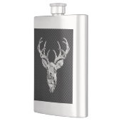 Deeg op afdruk van koolstofvezel flacon (Links)