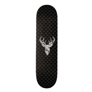 Deeg op afdruk van koolstofvezel skateboard