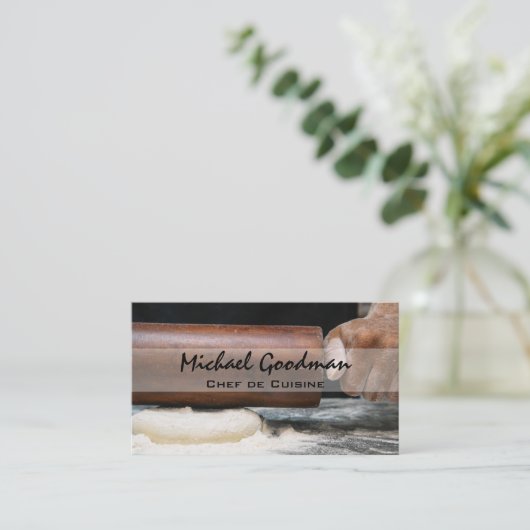 Deeg uitrollen | Rolling Pin and Flour Visitekaartje (Staand voorkant)