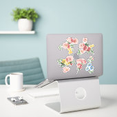  deegbloemen sticker (Laptop op bureau)