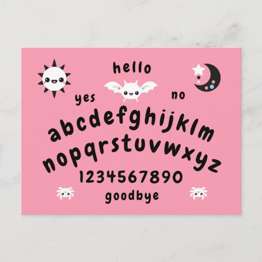 Deegels Gothic Mystical Talking Board Briefkaart (Voorkant)