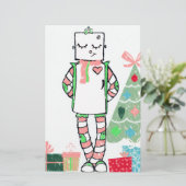 deegholiday-robot en -boom briefpapier (Staand voorkant)